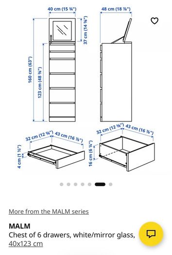 Malm chest of drawers