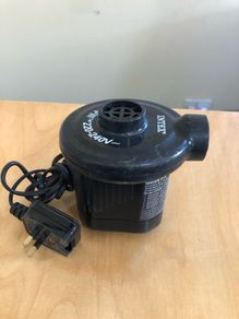 Electric inflating air pump for mattress boat etc