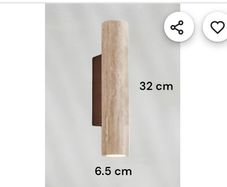 2 x travertine wall lights (wired) boxed