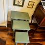 Vintage Nest of Tables GREEN Image 5