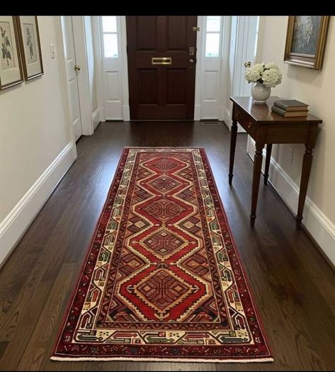 Beautiful Persian Hamadan Hand Knotted Runner Rug Carpet