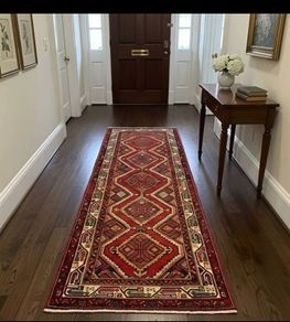 Beautiful Persian Hamadan Hand Knotted Runner Rug Carpet
