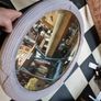 Oval mirror with fluted frame for collection Image 4