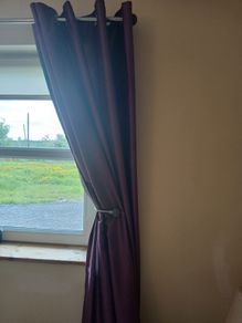 Plum curtains