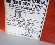 Irish Army 1923 Recruitment Notice ( Rpr&mc ) Poster Ireland