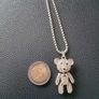 Teddy Bear Pendant and chain NEW Image 3