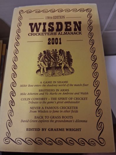 Cricket Books. Wisden Cricketers Almanack. Years 1996 to 2003. Eight Books In Chronological Order.Collect In Dublin Or Receive Via Post.