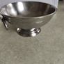 Hand Hammered Oslo Hammerlund Tinn Pewter Decorative Bowl on Pedestal, Classic Style, 1930s, Norwegian Metal Art, Oslo Norway Image 2