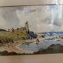 Original Watercolour of Dunure Castle by Robert Houston RSW (Framed) Image 2