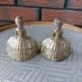 Vintage Crinoline Lady Solid Brass Table Bells x 2 Image 3