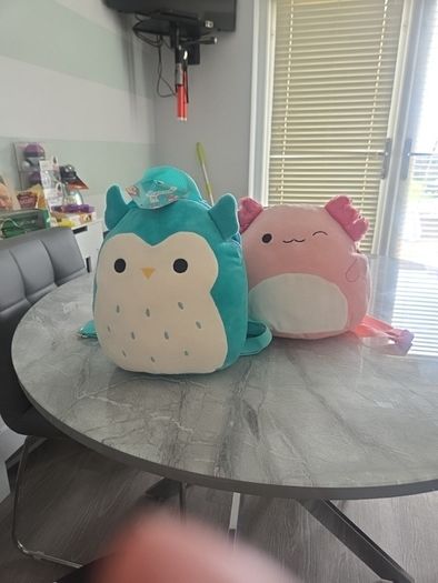 2 squishmallow backpacks
