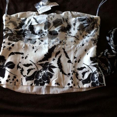 New Kate Cooper black and white Corset top with tags 14-16