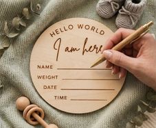 Baby announcement disc