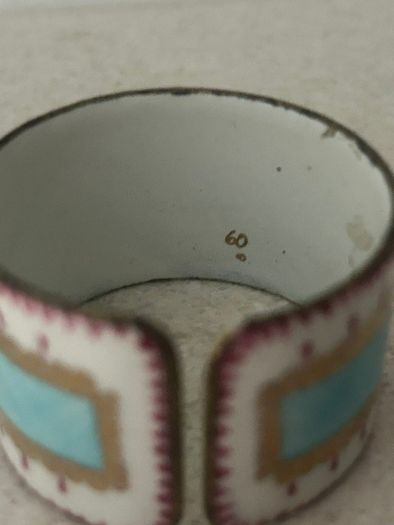 Vintage 1960s M Aichberger Vienna Enamel Napkin Ring