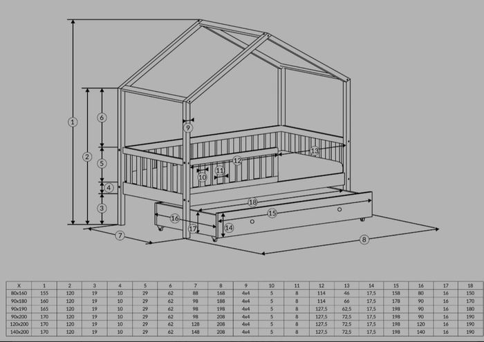 Kids Bed Toddler House Bedroom