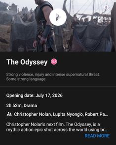 The Odyssey tickets