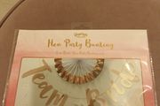 Rose gold Hen party bunting