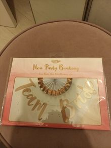 Rose gold Hen party bunting