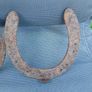 Vintage Forged Iron Horse Shoes Image 2