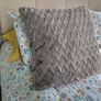 Set of x2 Grey Fluffy Cushions Image 4