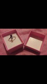 Silver Purple Stone Ring With A Bow