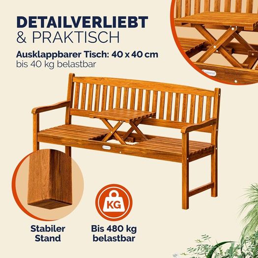 Garden Bench Weatherproof Wood