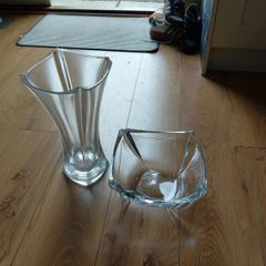 Galway crystal vase and bowl