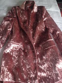Topshop pink velvet suit