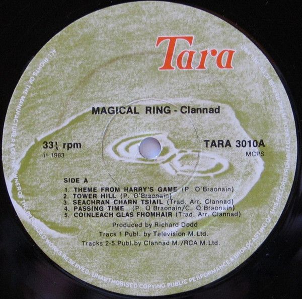 Clannad Magical Ring Vinyl Irish Pressing