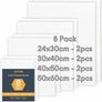 Painting Canvas Panels, Set of 24, Blank Canvas Boards for Acrylic Oil Water Painting 5x7 inch, 8x10 inch, 11x14inch (8 of Each) Image 7