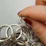 110 Lobster clasp keychain stainless steel brand new Image 2