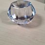 NATIONAL BENZOLE lead crystal Paperweight 60th anniversary  1979 diamond shape vintage Image 4