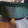 Green velvet coffee table /footstool Image 5
