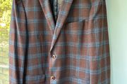 Tallia x Lord &amp; Taylor 'The Mason Fit' Plaid Blazer Jacket - Size 54R