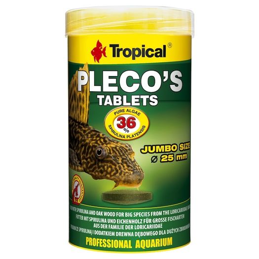 Tropical Pleco's Tablets 250ML/135G - with Oak Wood & 36% Spirulina