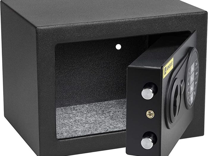 Electronic Safe, 17x23x17cm (HxWxD), Carbon Satin Black (FREE POSTAGE)