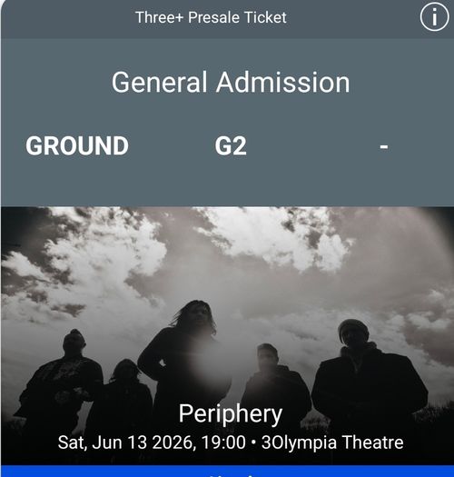 Periphery Standing Ticket