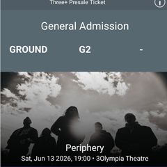 Periphery Standing Ticket