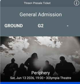 Periphery Standing Ticket