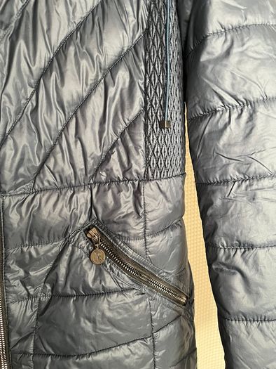 Navy Bernardo Puffer Coat With Hood