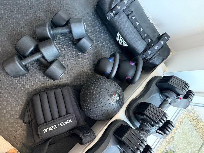 home gym weights equipment bundle