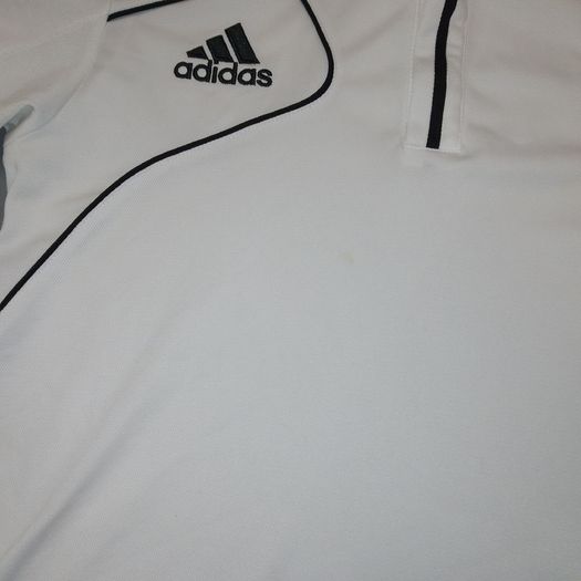 FREE POST Vintage Germany (S) 2010 Polo Shirt  Jersey adidas Football Soccer Deutschland Die Mannschaft Small WHite