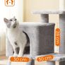 118cm Cat Tree, Cat Tower with Scratching Posts - Grey Image 4
