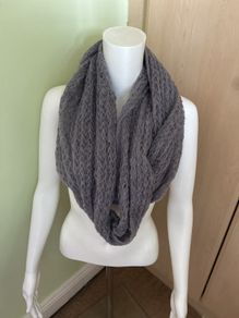 Grey crochet snood