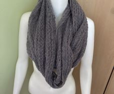 Grey crochet snood