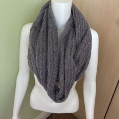 Grey crochet snood