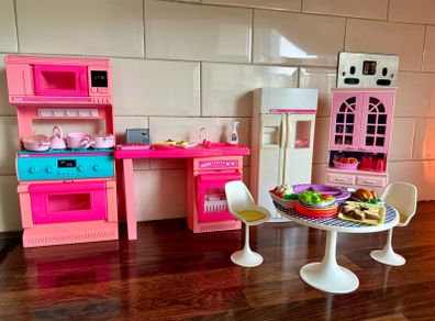 toys - Barbie Kitchen Set Up