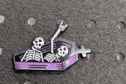 Skelton enamel pin