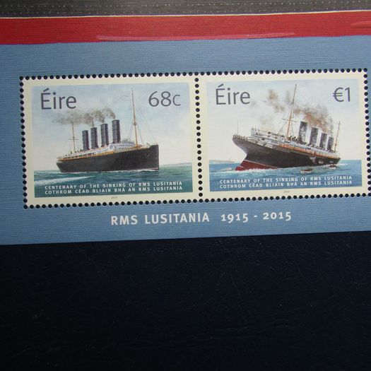 Ireland.Sinking the Lusitania.1915-2015.Sheet.MNH.