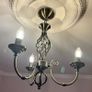 Curley 3-Light Antique Brass Traditional Twist Candle Candelabra Style Chandelier Image 2
